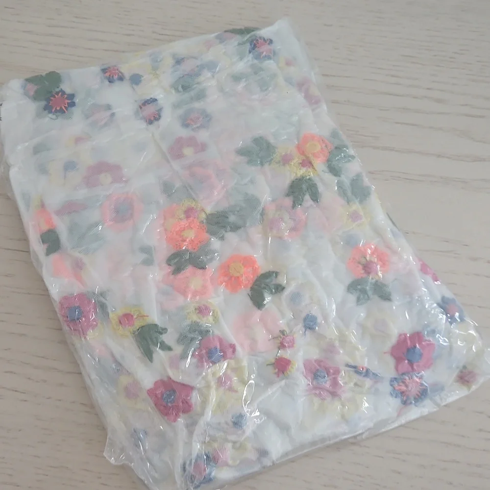 Embroidered Multicolored Flower Table Runners Or Veil